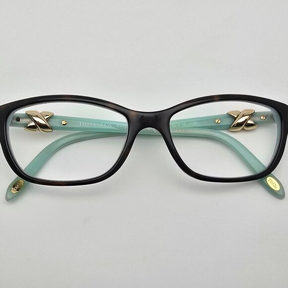 Tiffany & Co TF2074 8134 Havana on Tiffany Blue Cat Eye Eyeglasses Frame w/ Case - Picture 12 of 16